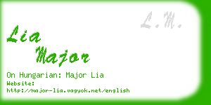 lia major business card